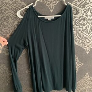 Amour Vert XS cold shoulder teal long sleeve shirt